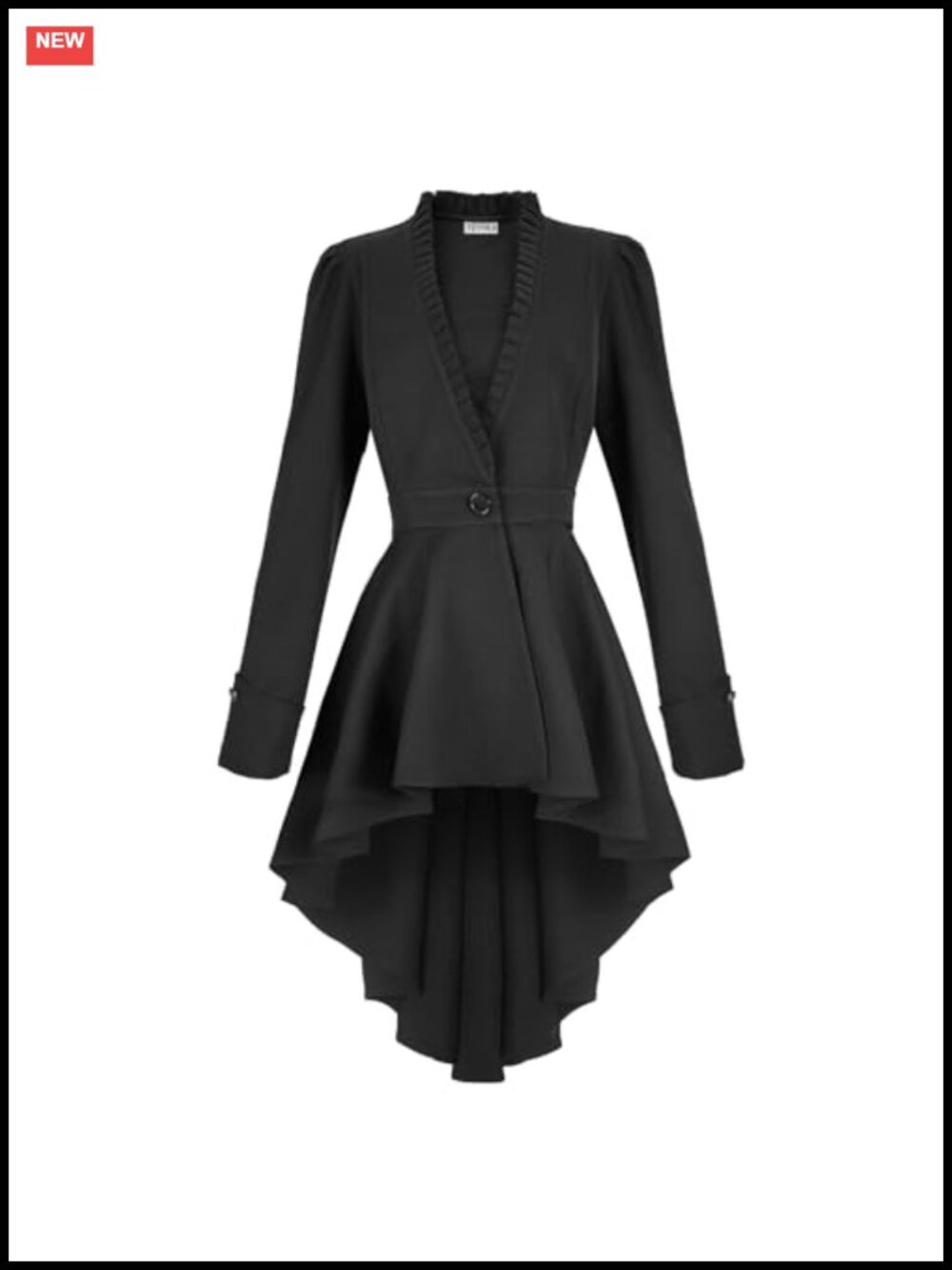 Women's Victorian Tailcoat Steampunk Goth Jacket Asymmetrical Renaissance